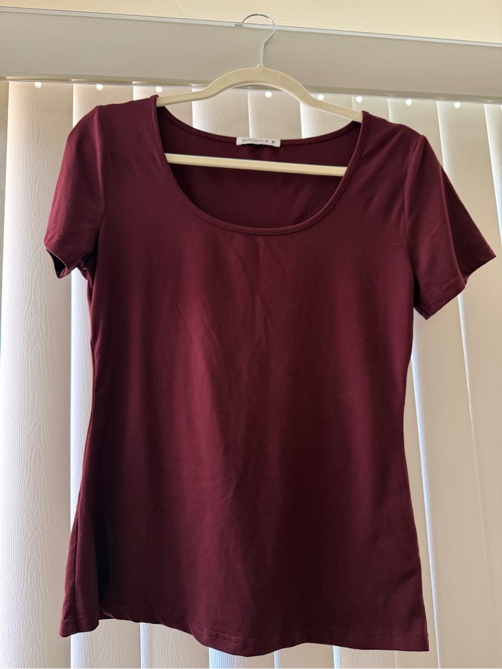 Ladies Scoop Neck T-Shirt - Maroon